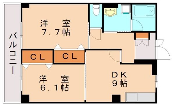 本城駅 徒歩7分 2階の物件間取画像